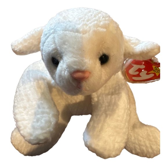Ty Beanie Babies Fleece The Lamb - NWMT - Picture 1 of 11